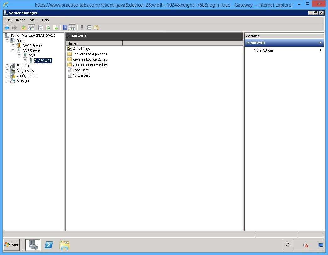 Practice Labs screenshot.